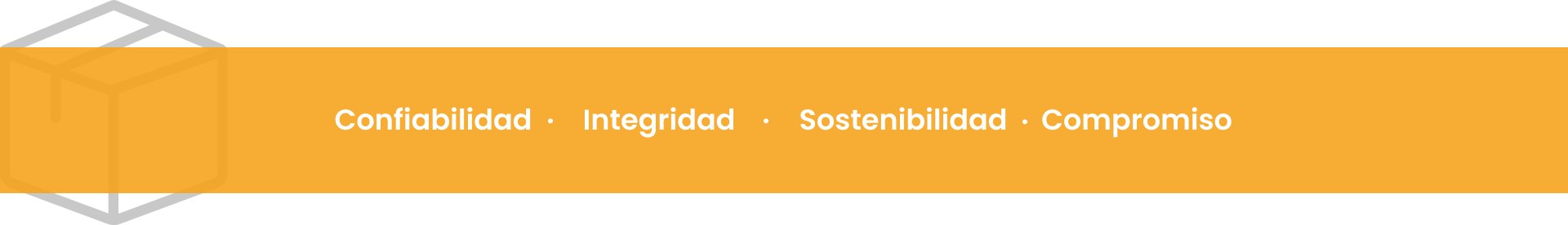 Nuestros valores: Confiabilidad, Integridad, Sostenibilidad, Compromiso